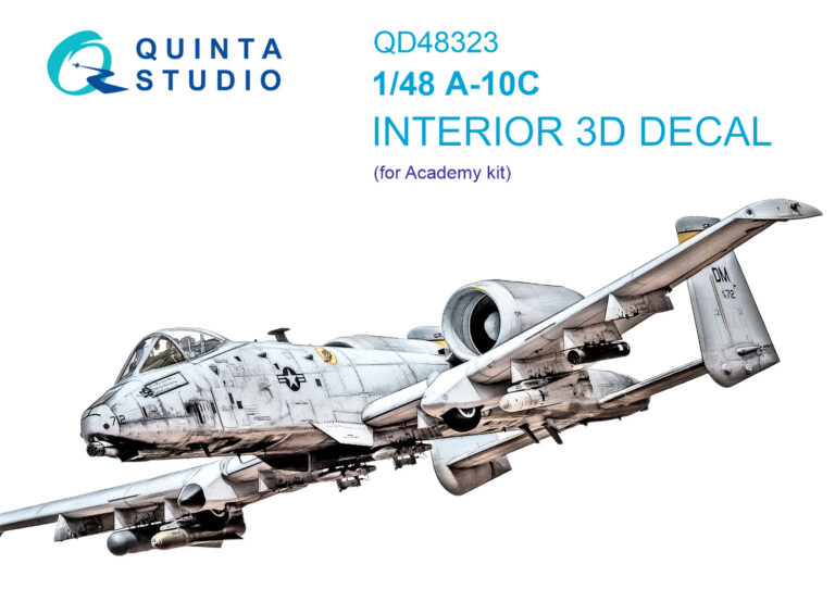 A-10C 3D-Printed & coloured Interior on decal paper (Academy)