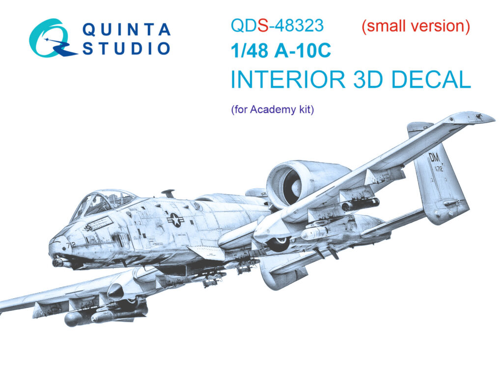A-10C 3D-Printed & coloured Interior on decal paper (Academy) (Small version)