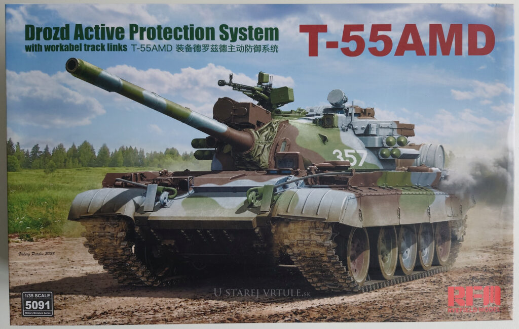 T-55AMD Drozd APS with workable track links 1/35