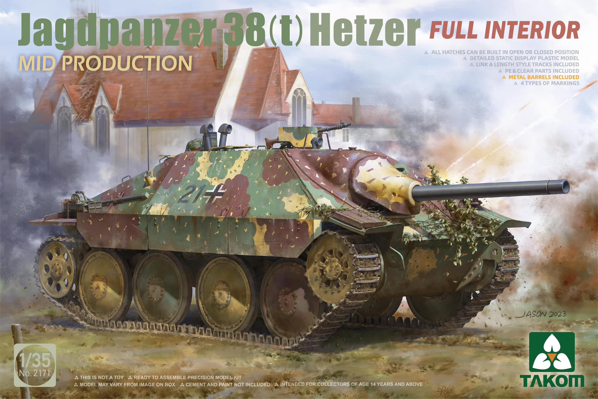 Jagdpanzer 38(t) Hetzer Mid Production (Full Interieur) 1/35