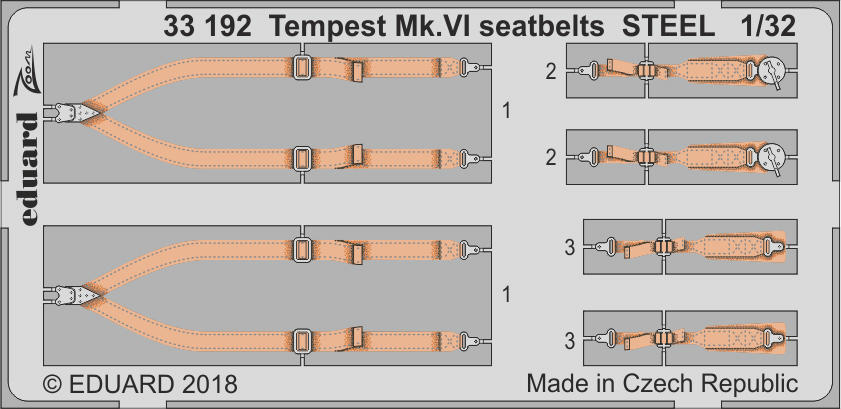 Tempest Mk. VI seatbelts STEEL