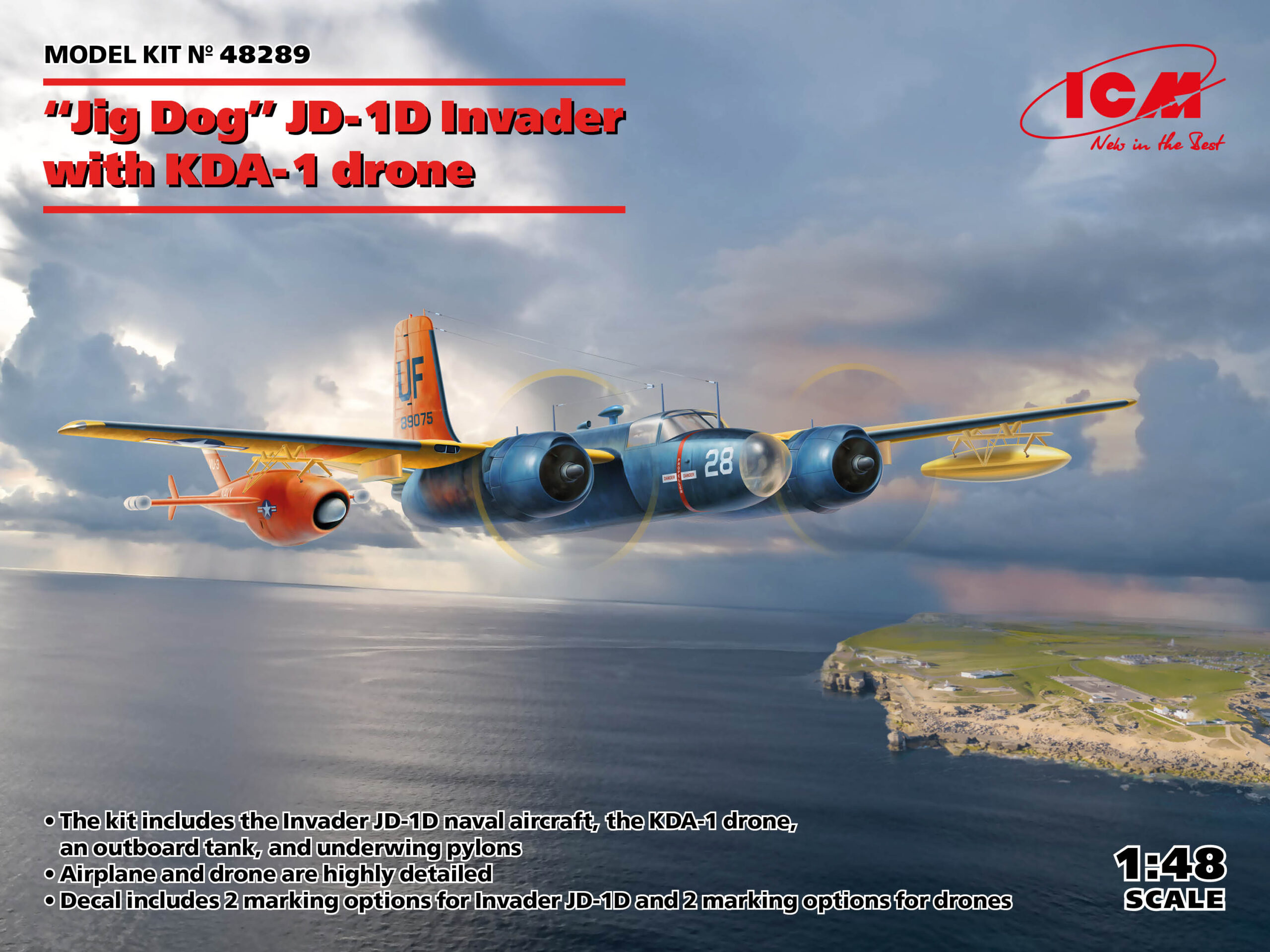 “Jig Dog” JD-1D Invader with KDA-1 drone 1/48