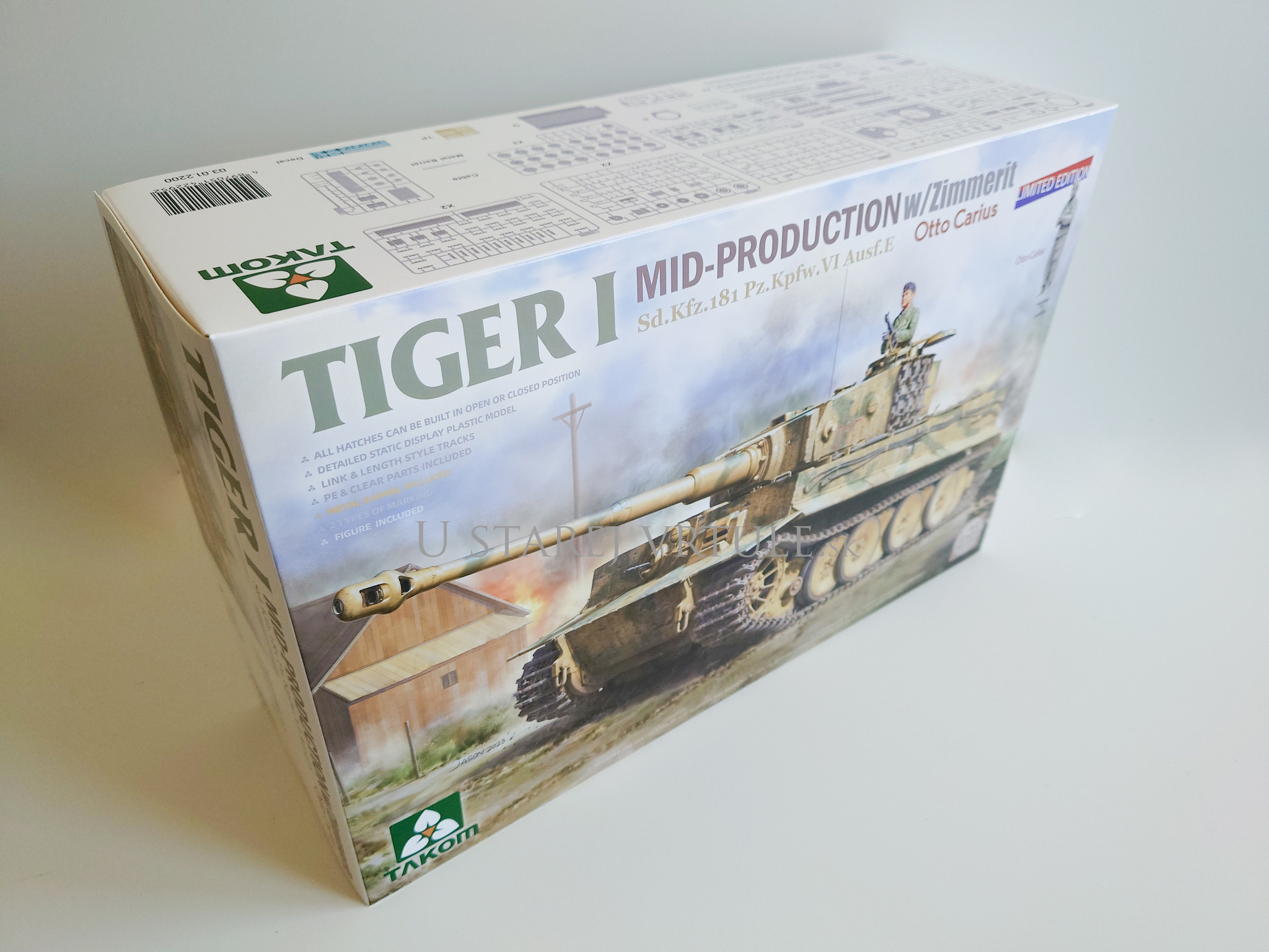 Sd.Kfz. 181 Pz.Kpfw.VI Ausf.E Tiger I Mid-Production w/ Zimmerit Otto Carius Limited 1/35