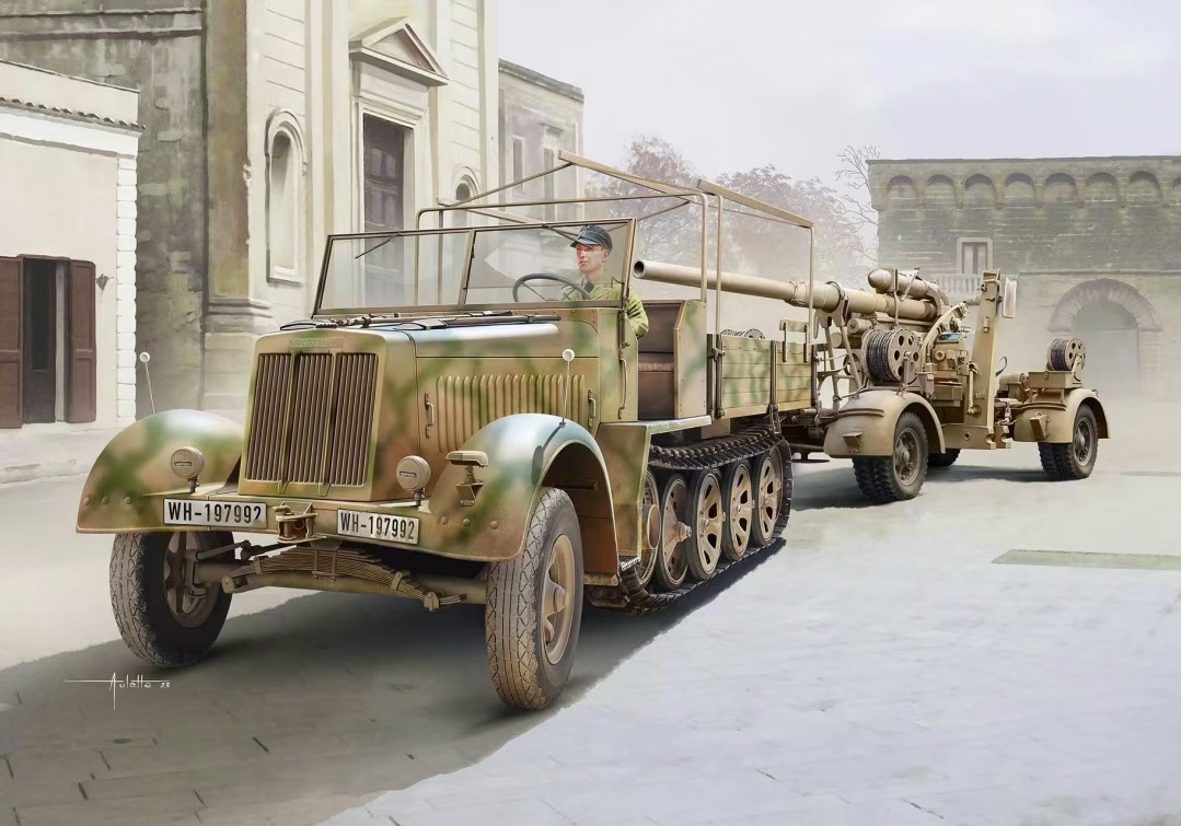 Sd.Kfz. 7 Late Production mit 8.8cm FlaK 36/37