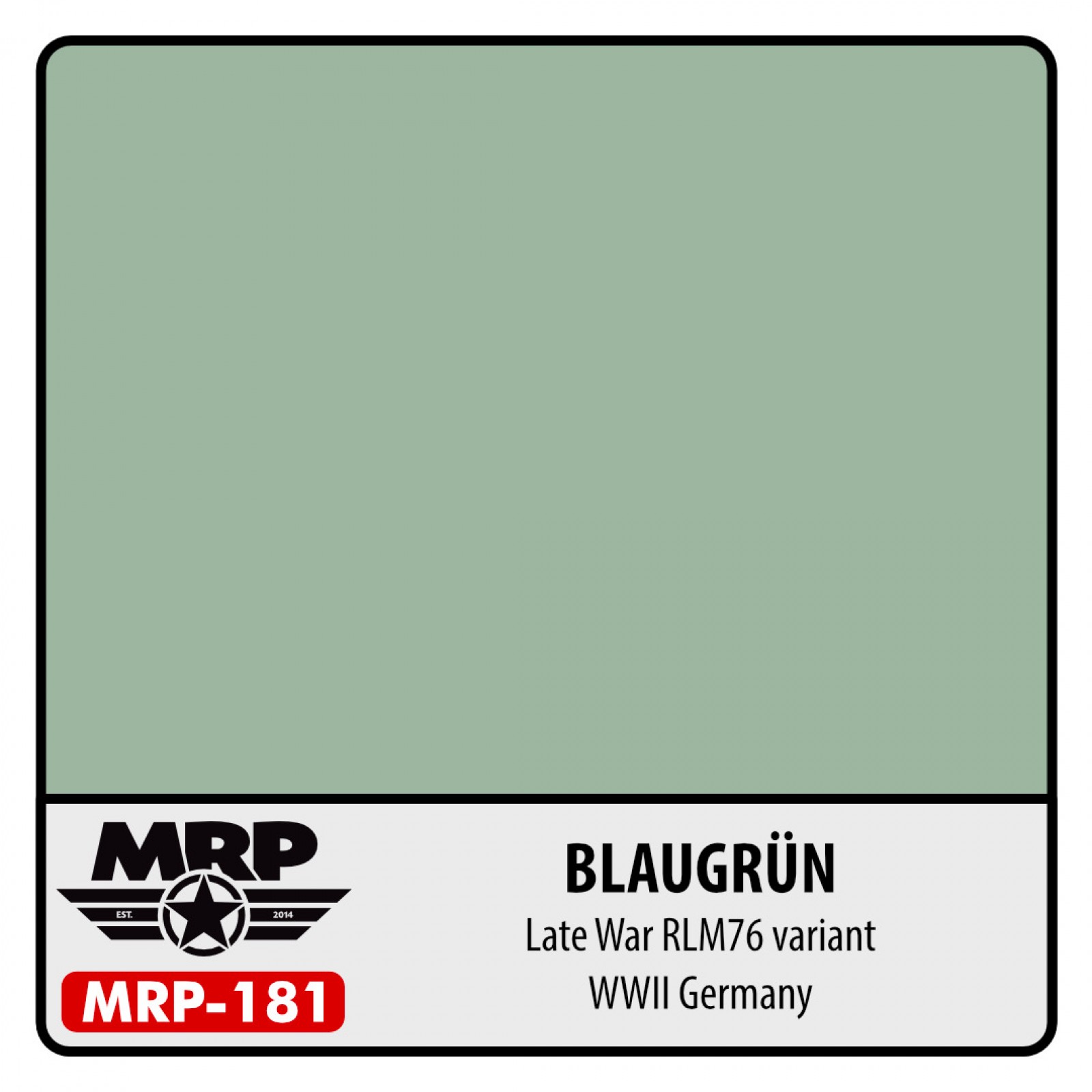 MRP-181 BLAUGRÜN Late War RLM76 Variant WWII Germany