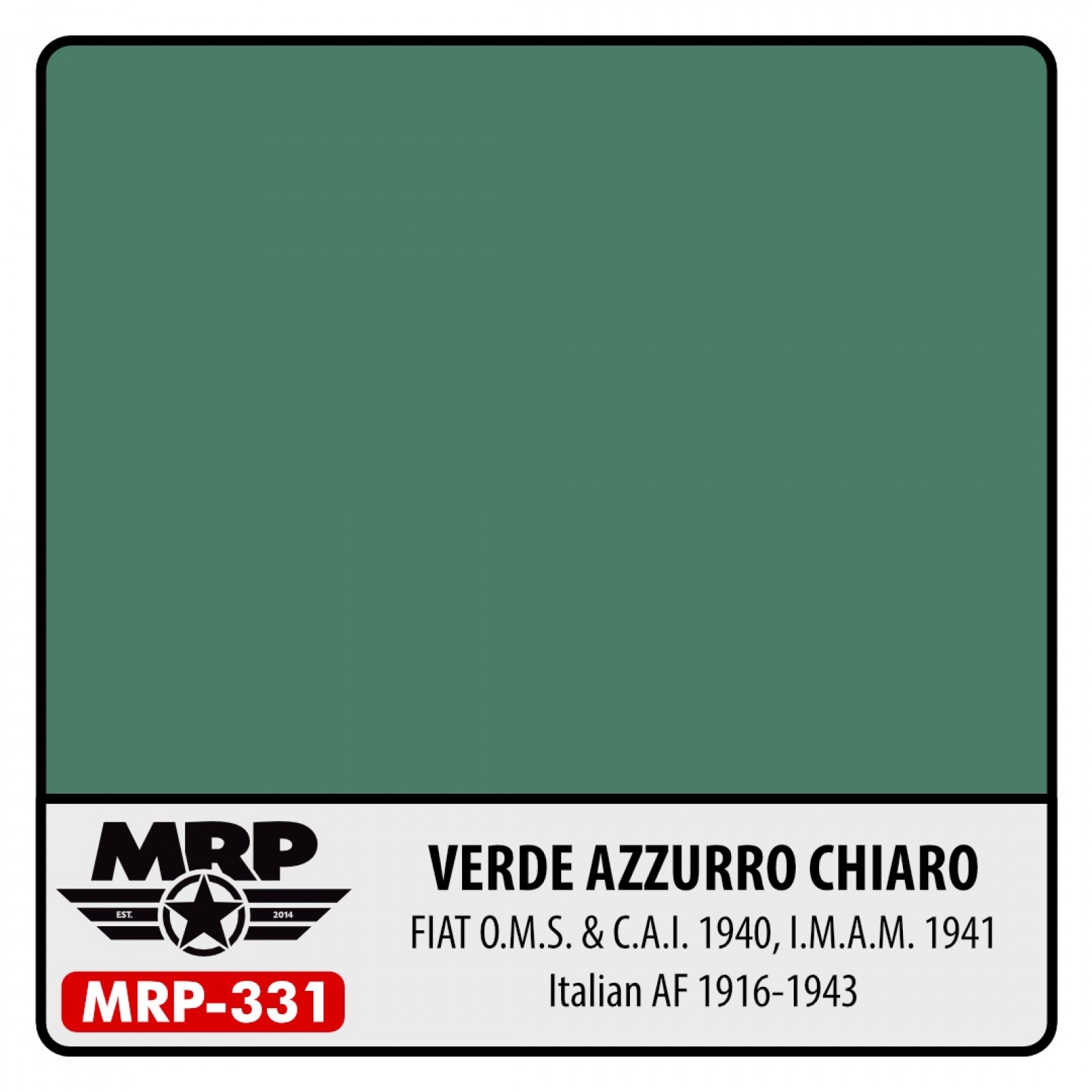 MRP-331 VERDE AZZURRO CHIARO FIAT O.M.S.& C.A.I. 1940, I.M.A.M. 1941