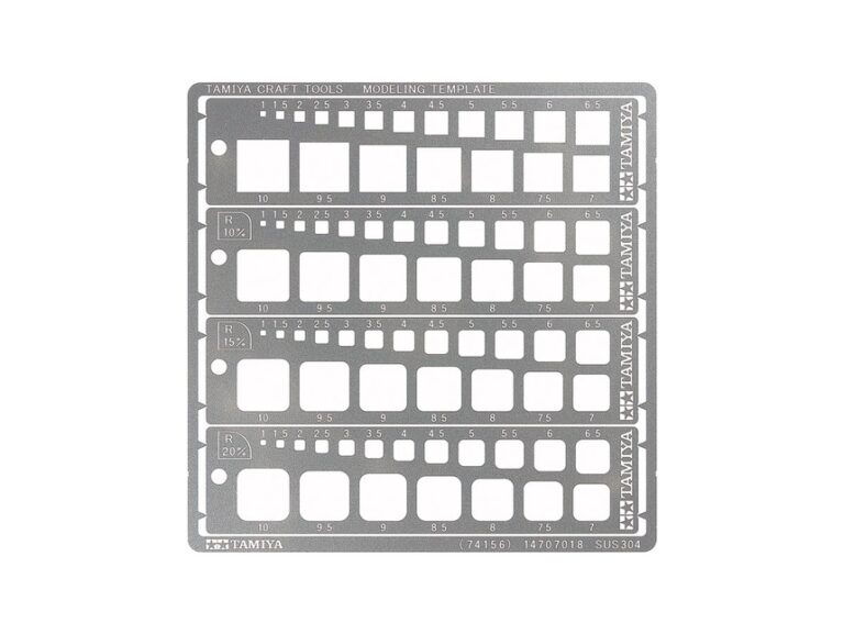 Tamiya Modeling Template (Square/1-10Mm)