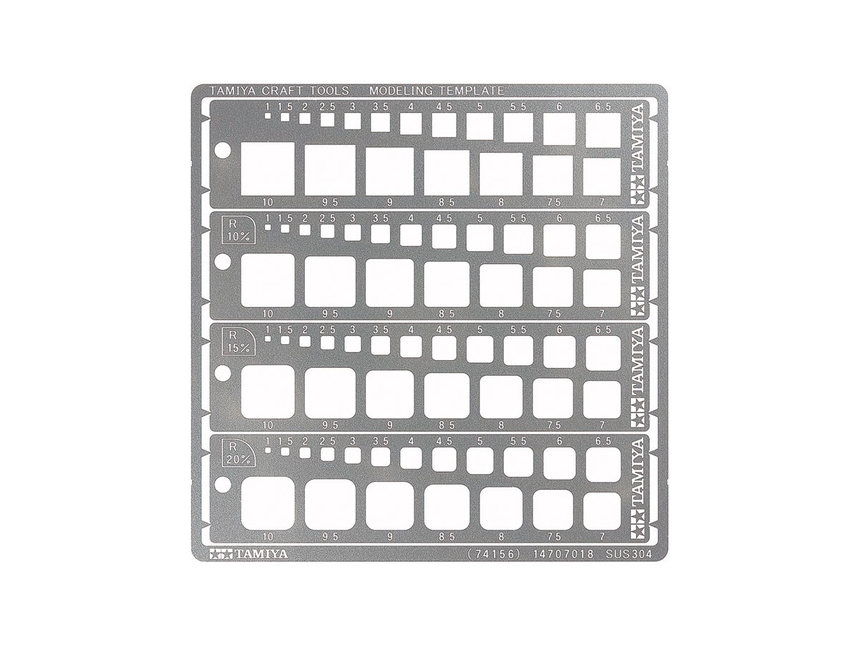 Tamiya Modeling Template (Square/1-10Mm)