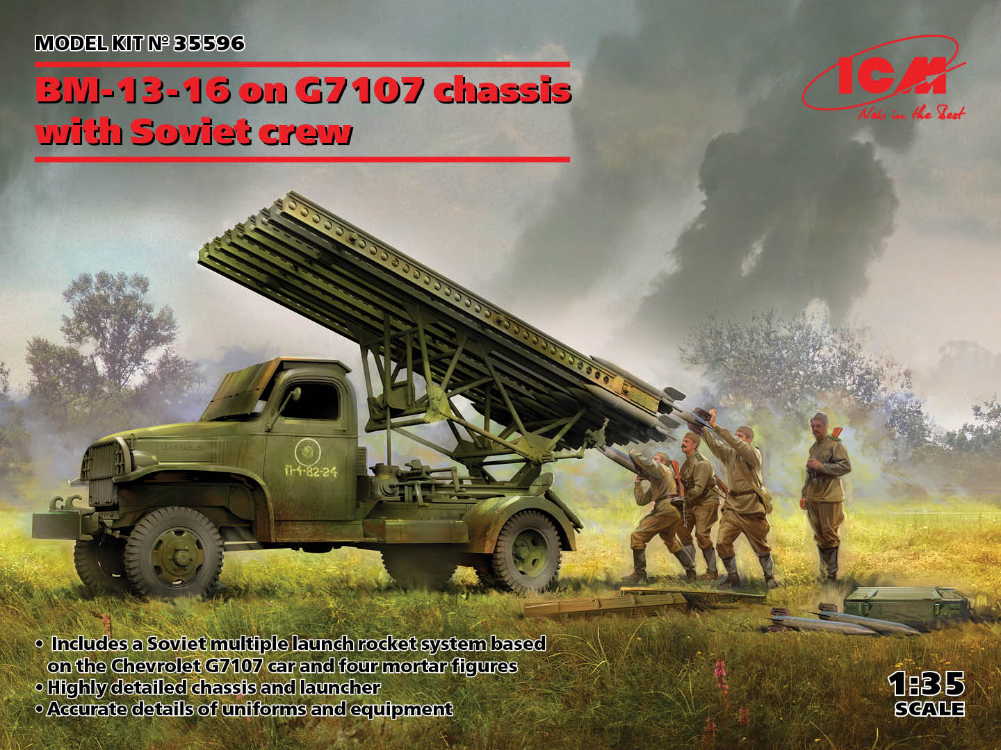 BM-13-16 on G7107 chassis with Soviet Crew