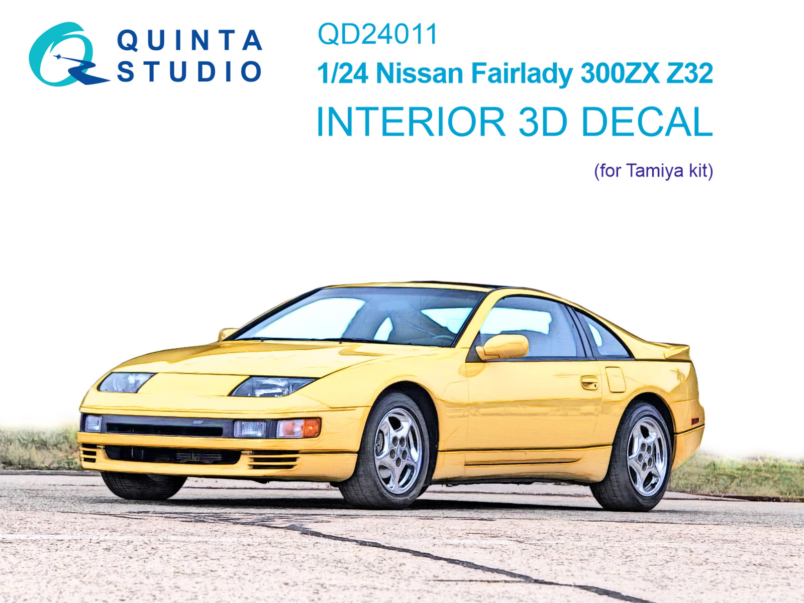Nissan Fairlady 300ZX Z32 3D-Printed & coloured Interior on decal paper (Tamiya) 1/24