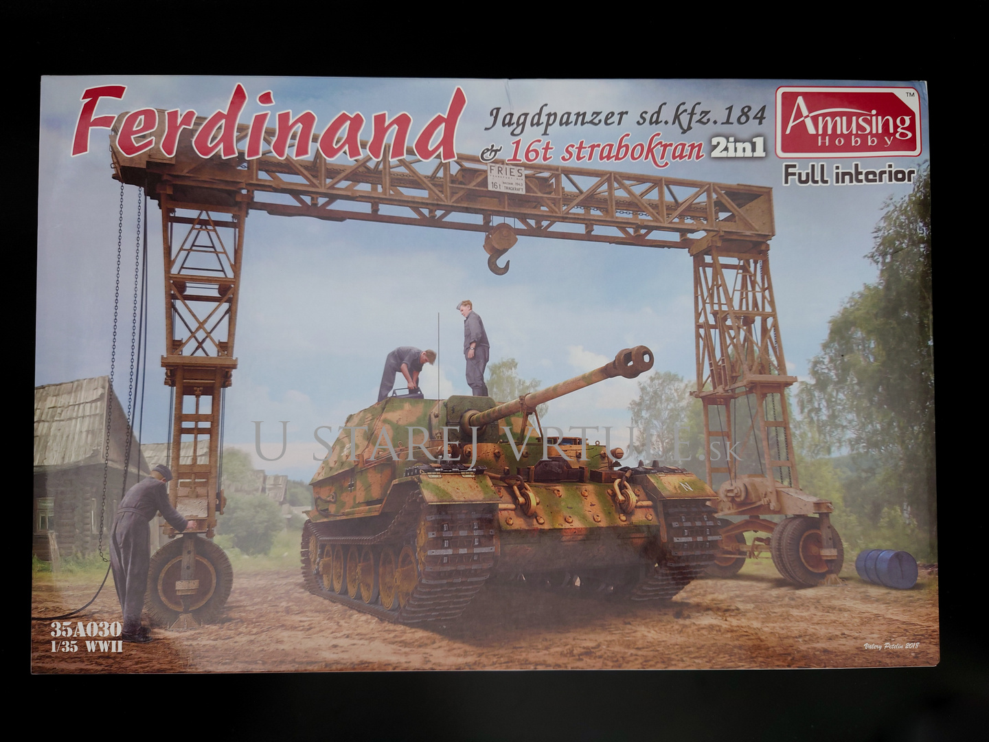 Ferdinand Jagdpanzer Sd.kfz 184 (full interior) & 16t strabokran 1/35