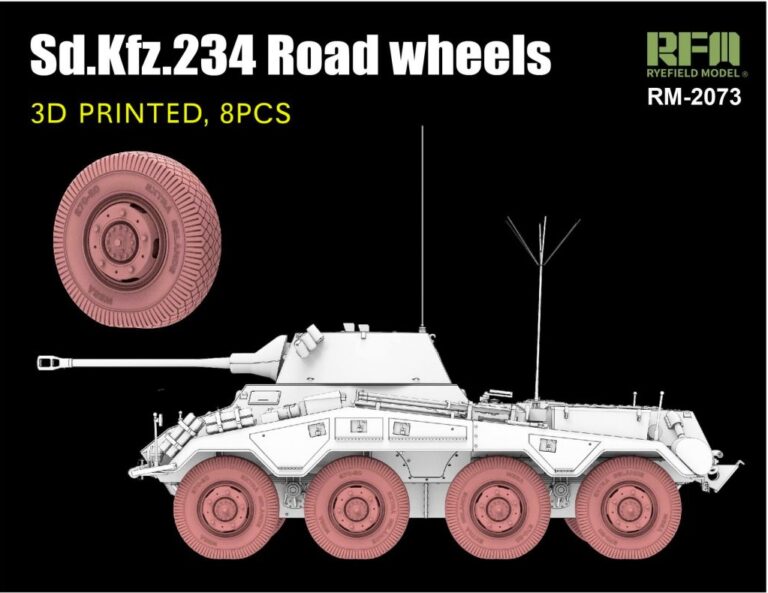 Sd.Kfz.234 road wheels (3D printed) 8pcs