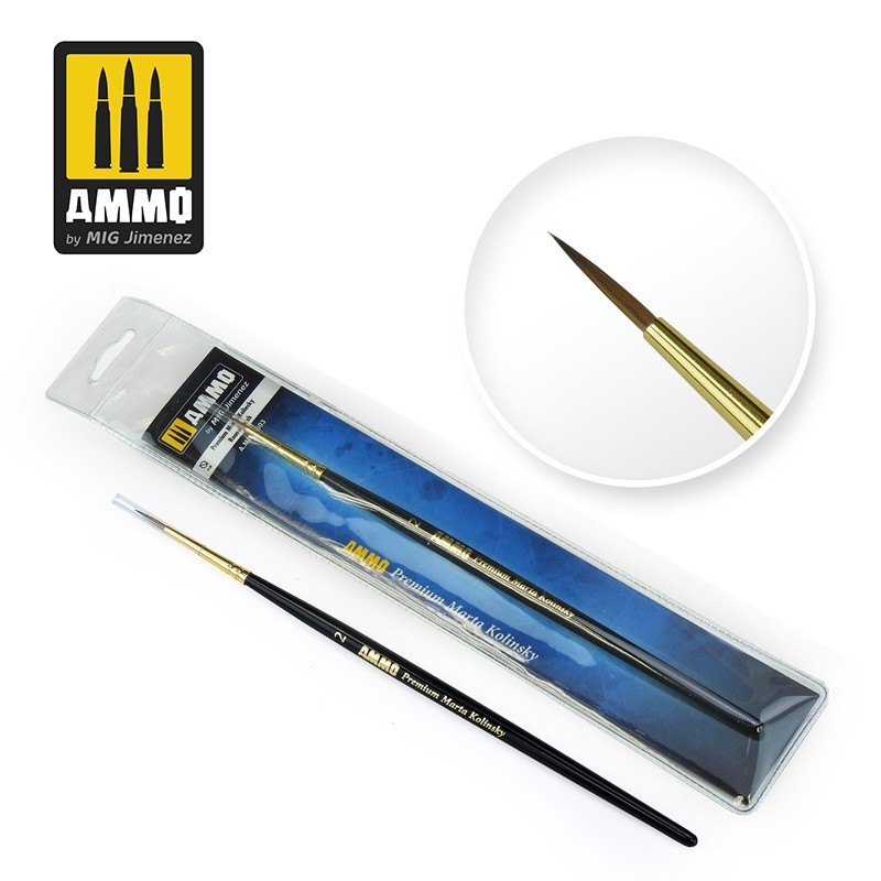 (2) Premium Marta Kolinsky Round Brush