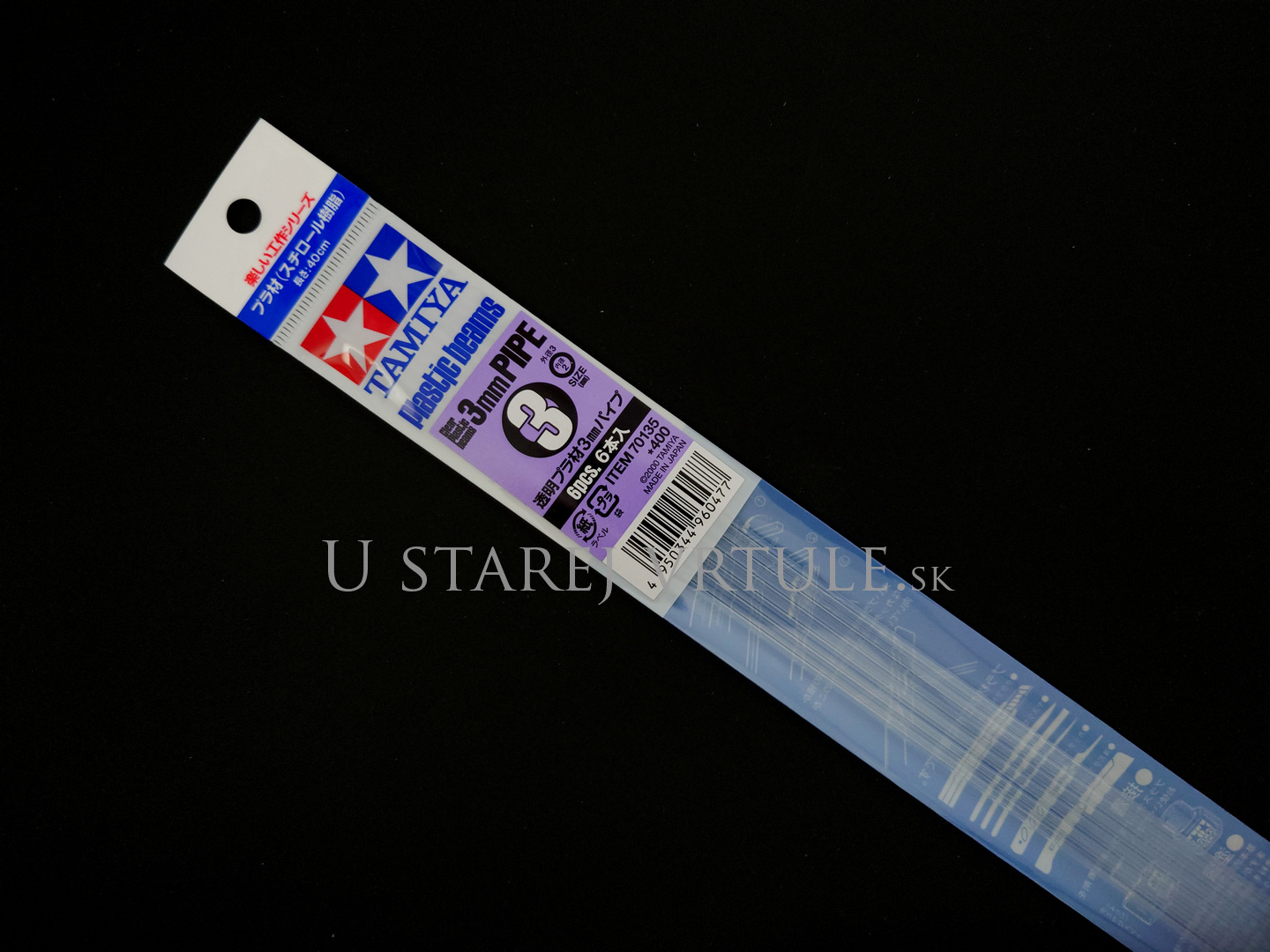 Clear Plastic Beams 3mm PIPE (6pcs.)