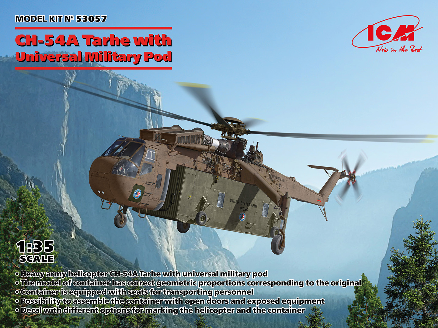 CH-54A Tarhe with Universal Military Pod 1/35