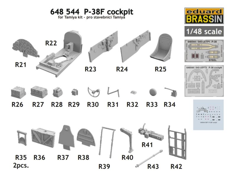 P-38F cockpit 1/48