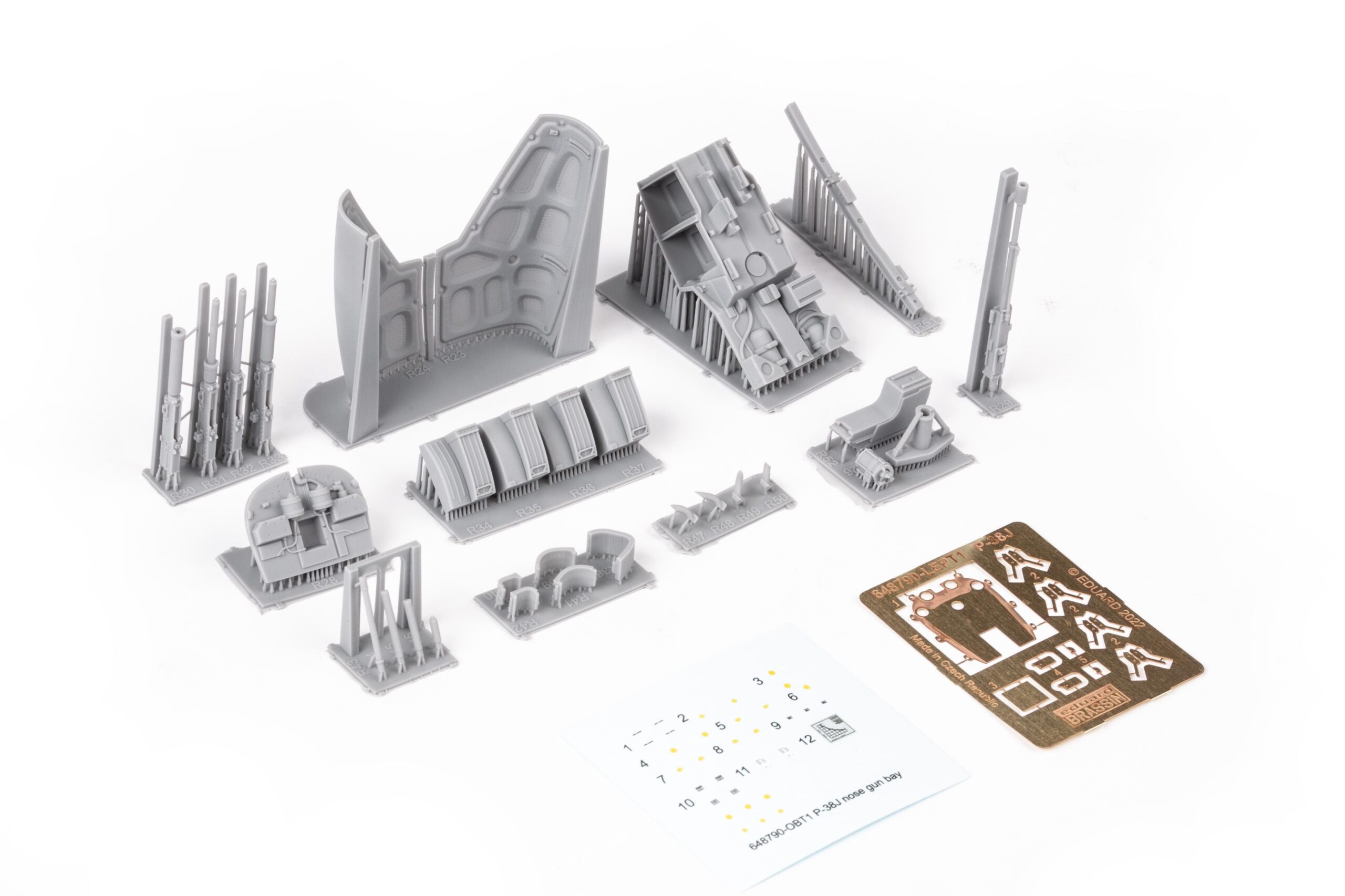 P-38J nose gun bay PRINT 1/48 - Image 1