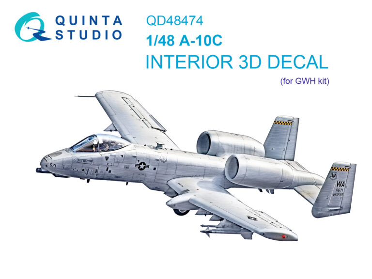 A-10C 3D-Printed & coloured Interior on decal paper (GWH) 1/48