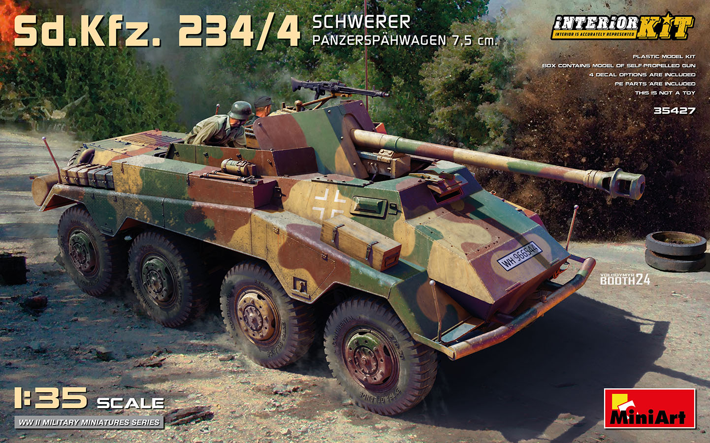 Sd.Kfz. 234/4 Schwerer Panzerspähwagen 7,5cm Interior Kit 1/35