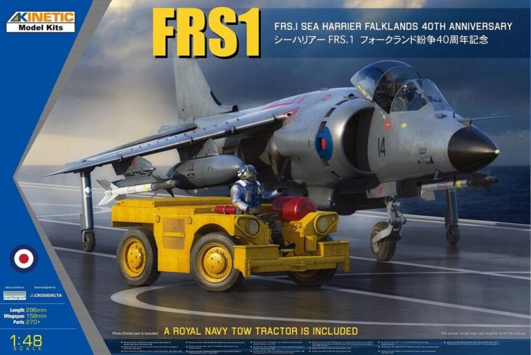 FRS.1 Sea Harrier Falklands 40th Anniversary (includes Royal Navy Tow Tractor) 1/48