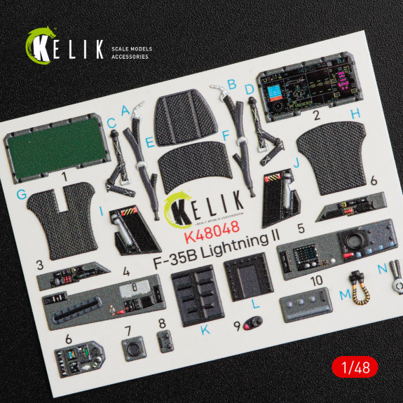 F-35B "Lightning II" interior 3D decals for Kitty Hawk / Zimimodel kit (1/48)