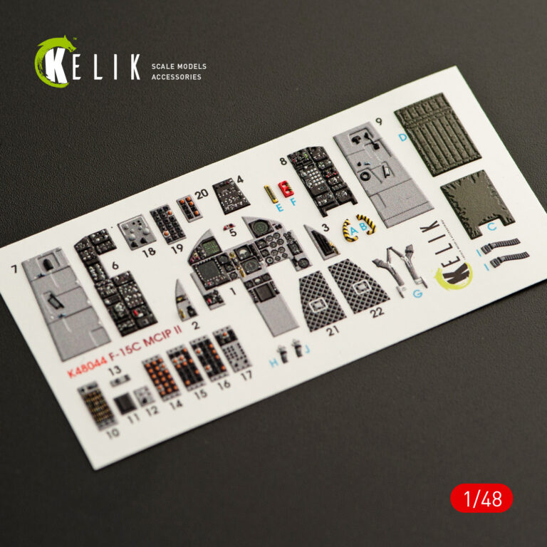 F-15C MSIP II "Eagle" interior 3D decals for GWH kit (1/48)