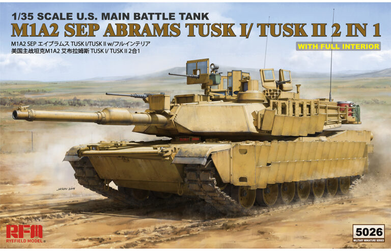 U.S. Main Battle Tank M1A2 SEP Abrams TUSK I /TUSK II 2 in 1 with full interior 1/35