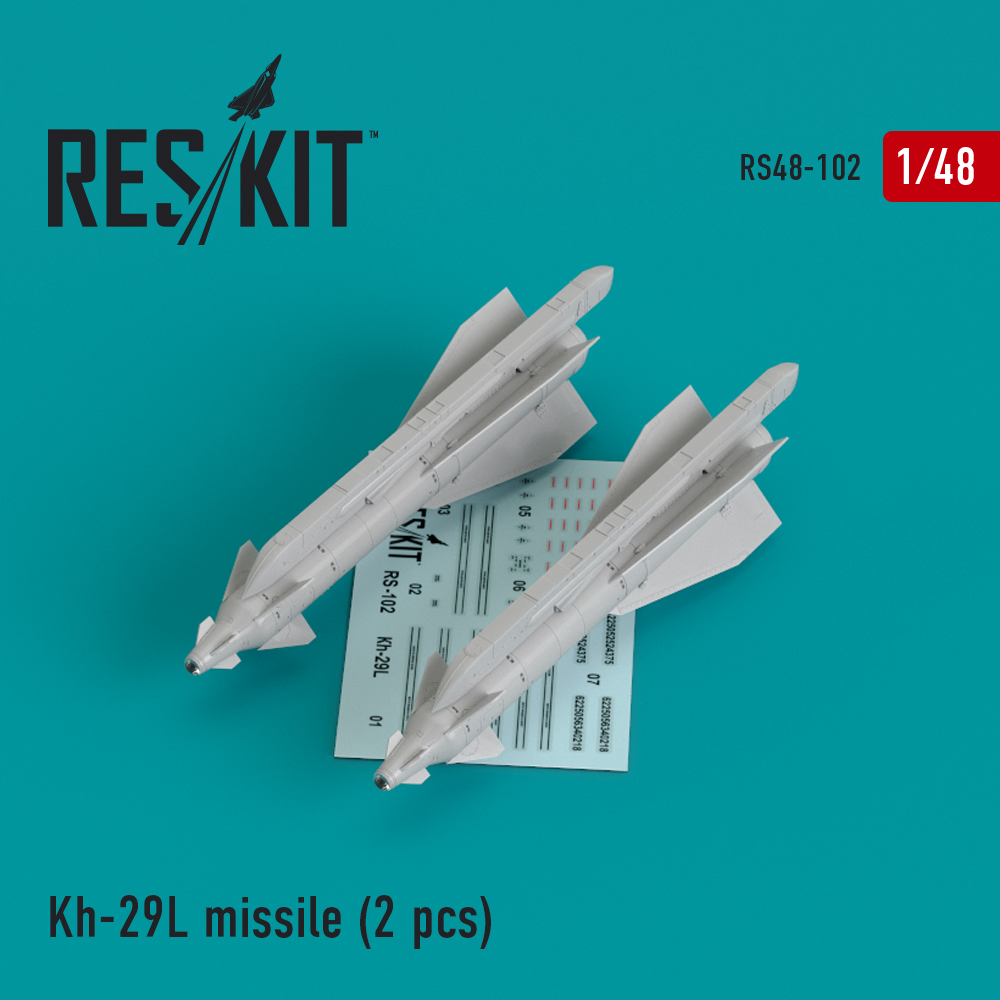 Kh-29L (AS-14A 'Kedge) missiles (2 pcs) (Su-17, Su-25,Su-24, Su-34, Su-30, Su-39, MiG-27, Yak-130, Mirage F.1) (1/48)