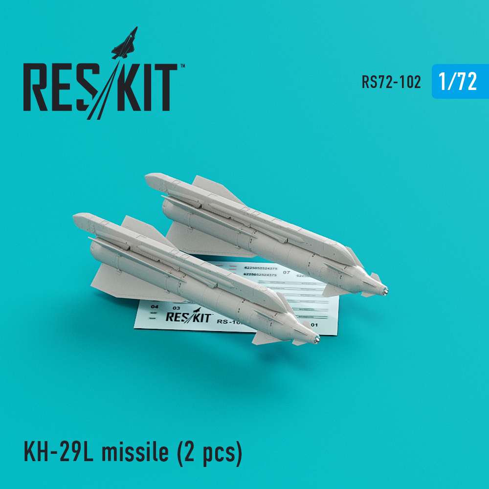 Kh-29L (AS-14A 'Kedge) missiles (2 pcs) (Su-17, Su-25,Su-24, Su-34, Su-30, Su-39, MiG-27, Yak-130, Mirage F.1) (1/72)