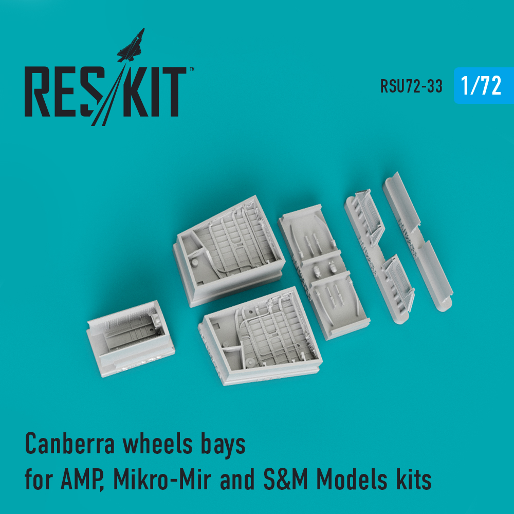 Canberra wheels bays for AMP, Mikro-Mir and S&M Models kits (1/72)