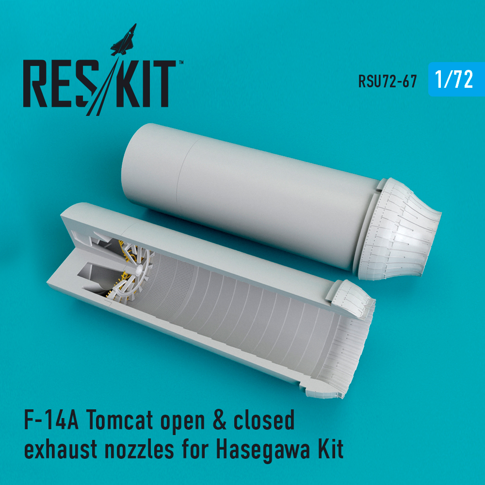 F-14A "Tomcat" open & closed exhaust nozzles for Hasegawa kit (1/72)