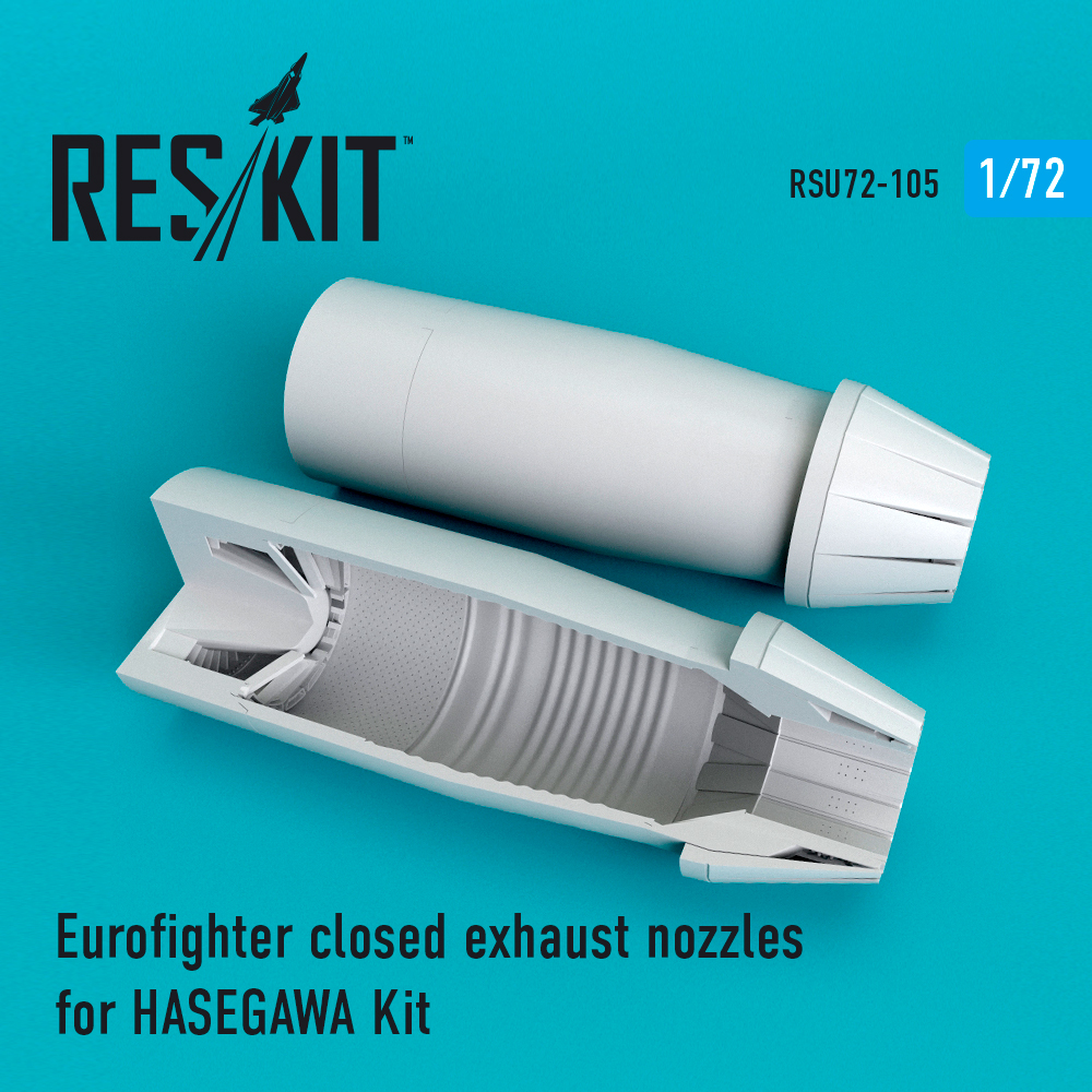Eurofighter closed exhaust nozzles for Hasegawa kit (1/72)
