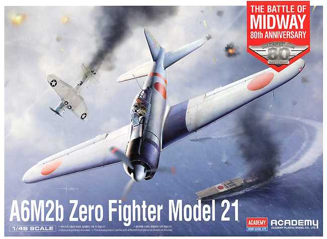 Mitsubishi A6M2b Zero Fighter Model 21 The Battle of Midway 80th Anniversary 1/48