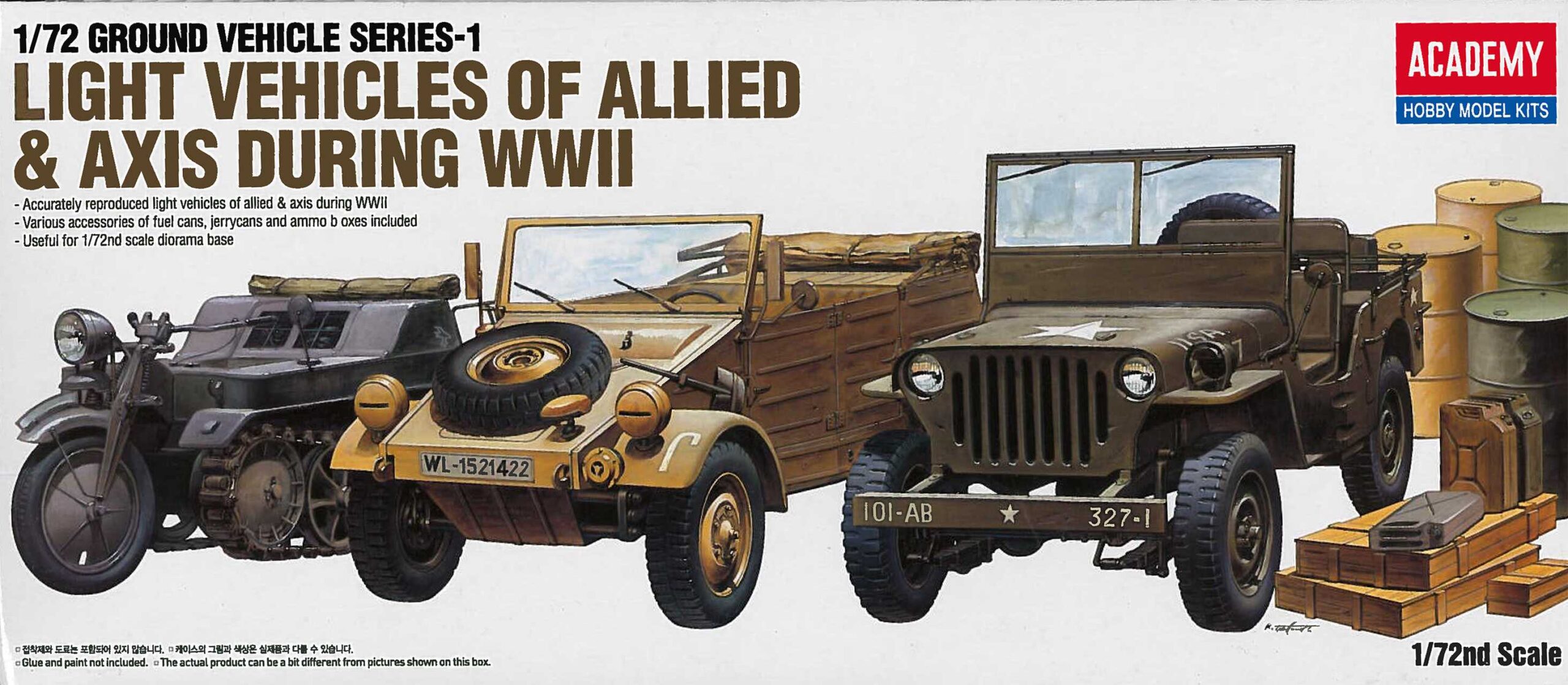 Light Vehicles Of Allied & Axis During WWII Ground Vehicle Series-1 1/72