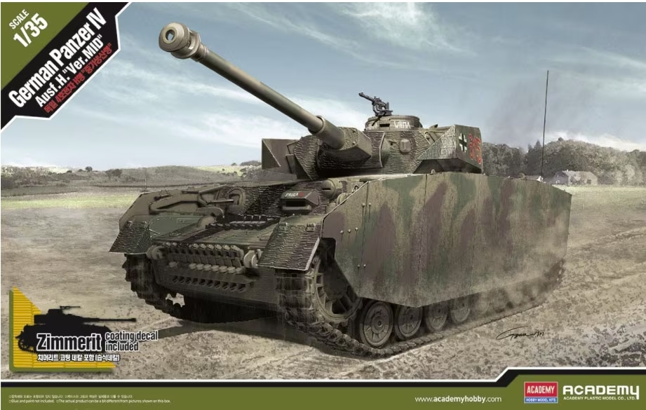 German Panzer IV Ausf. H "Ver.Mid" 1/35