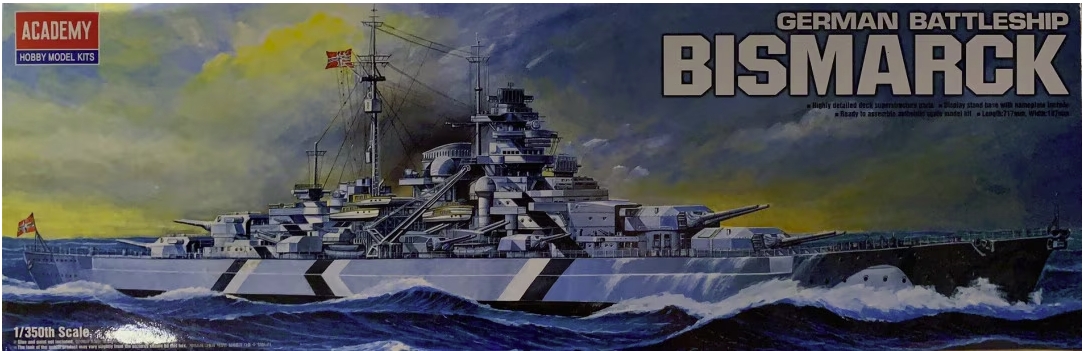 German Battleship Bismarck 1/350
