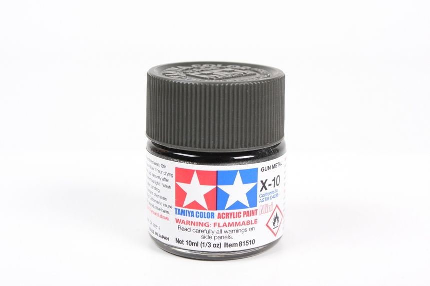 Tamiya Acrylic Mini X-10 Gun Metal (Metallic)