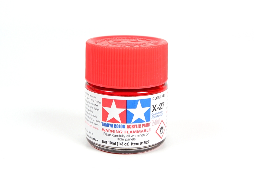 Tamiya Acrylic Mini X-27 Clear Red Gloss