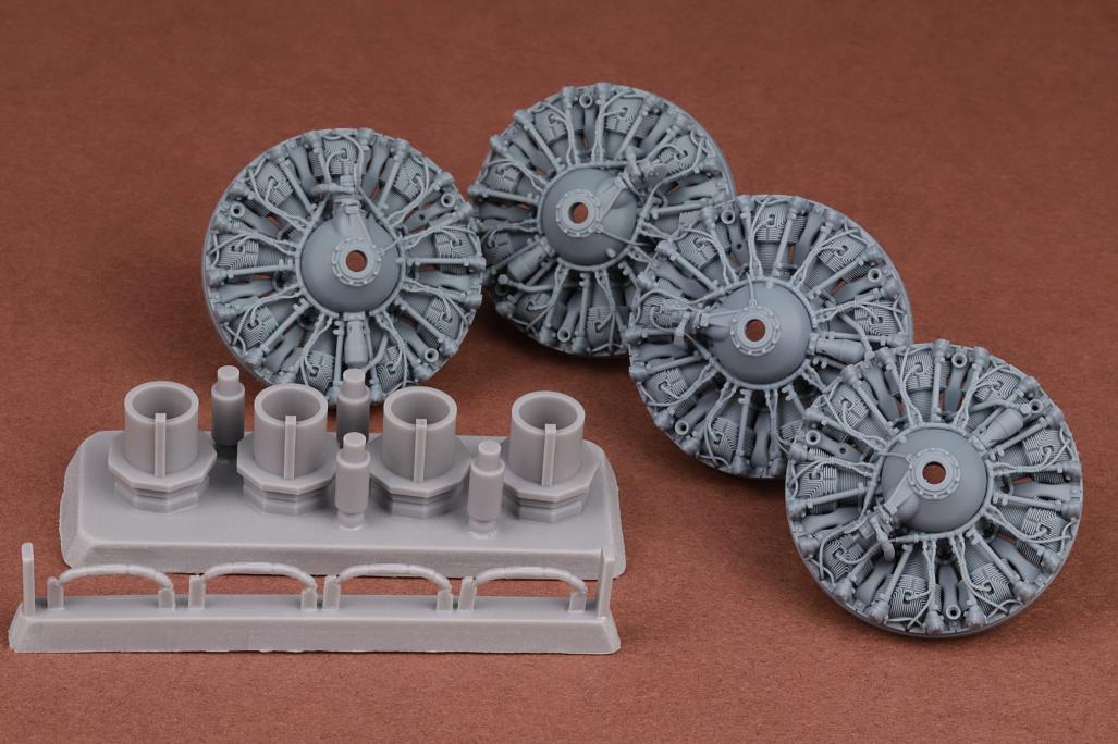B-17 F/G Engine upgrade set for HK Models kit 1/32
