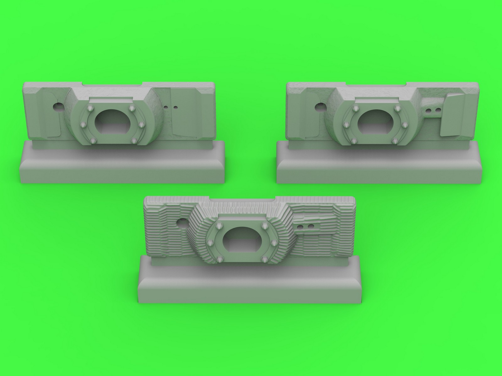 PzKpfw VI Tiger I - gun mantlets - 3 optional types - to be used with gun barrels from sets GM-72-021 & GM-72-022
