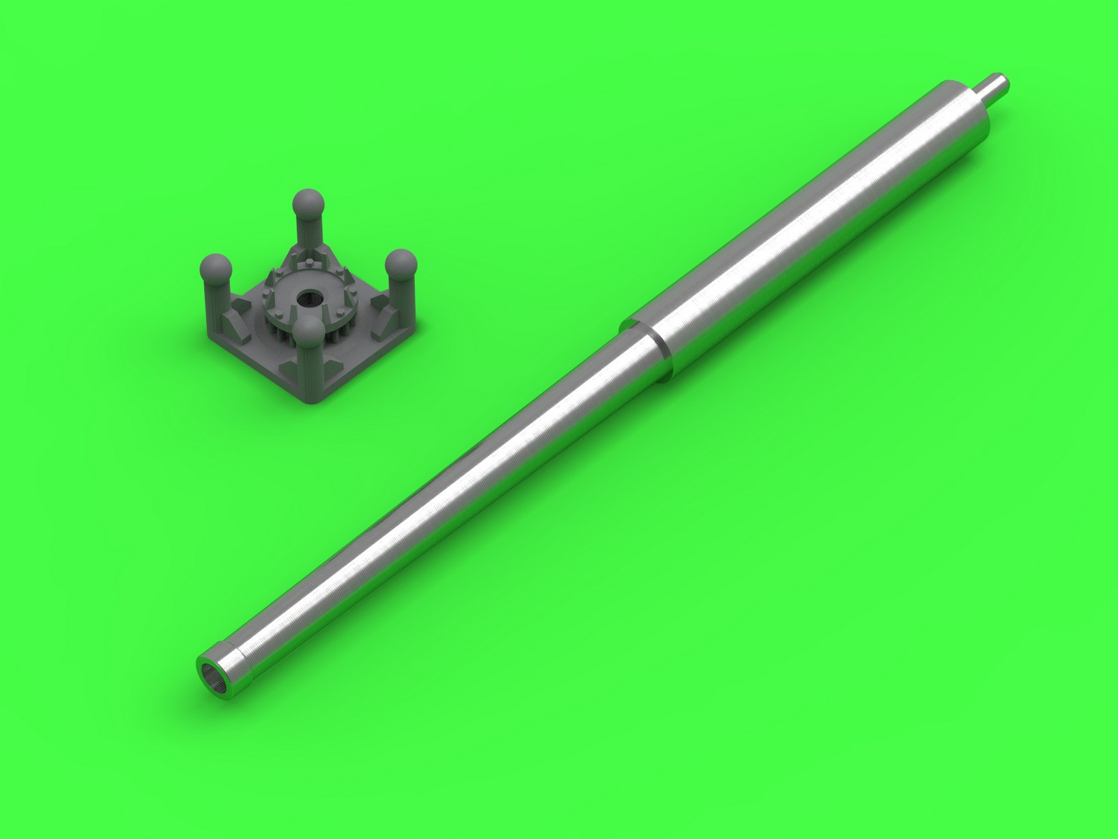 Italian 90mm L/53 gun barrel (Cannone da 90/53) - with covering sleeve - used on LATE Semovente M41M