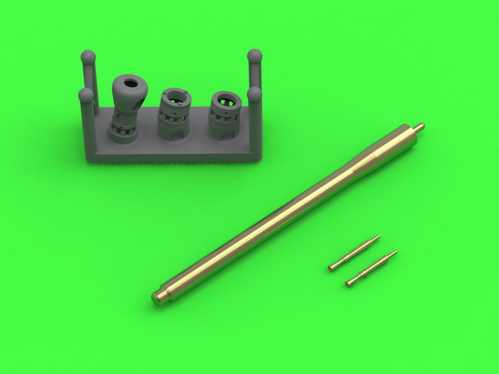 British QF 75mm gun barrel + Besa MG tips - for Centaur Mk.III, Cromwell Mk.IV/VII, Churchill Mk.VI/VII