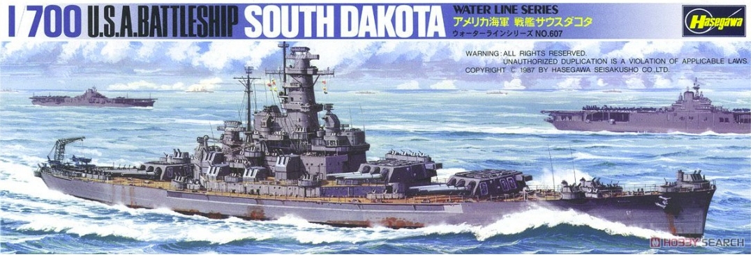 U.S.A. Battleship USS South Dakota 1/700
