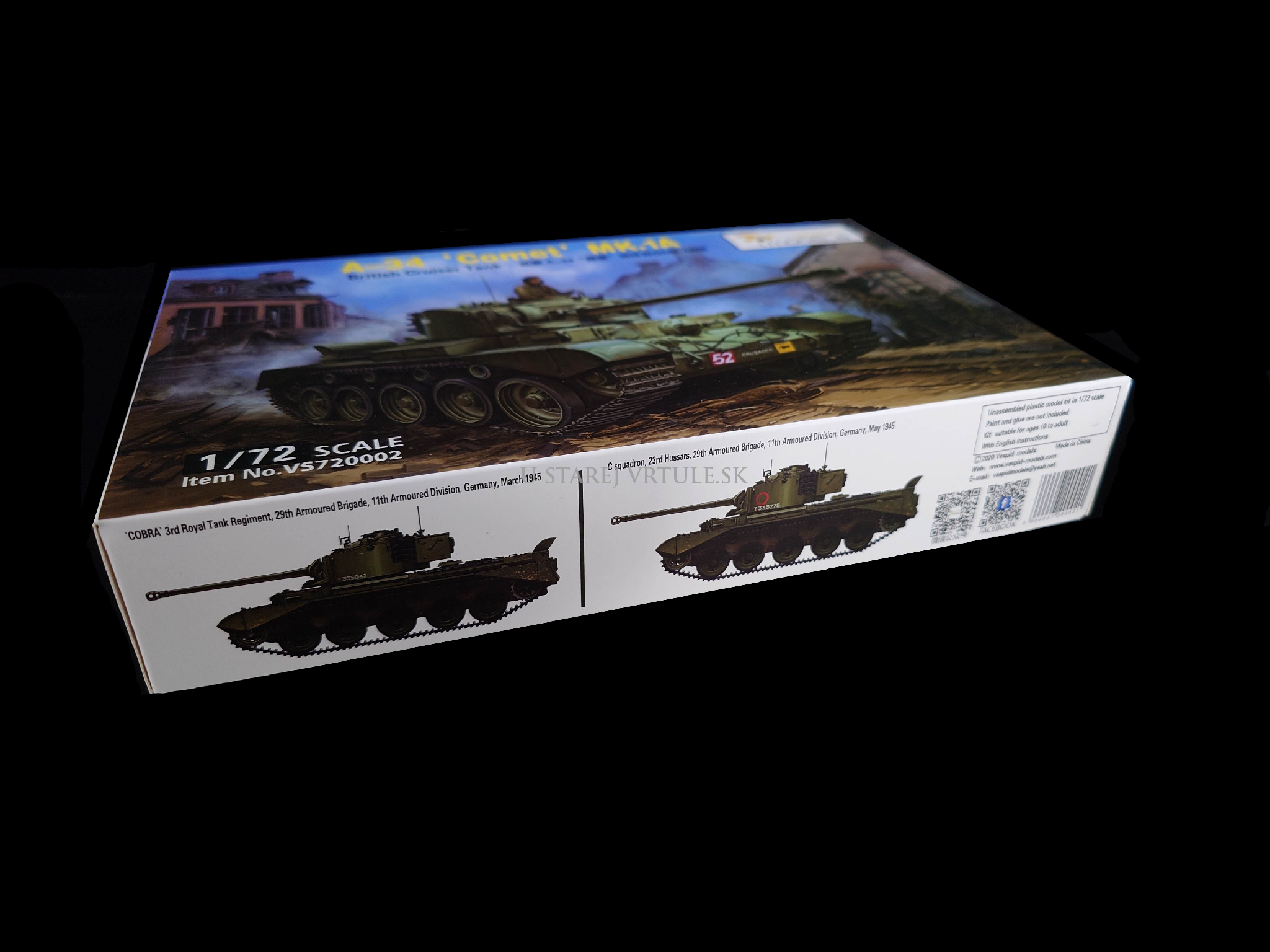 British cruiser tank A-34 Comet Mk 1A 1/72