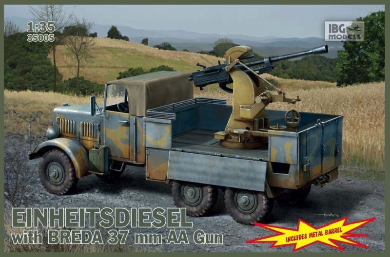 Einheitsdiesel with Breda 37mm AA gun 1/35