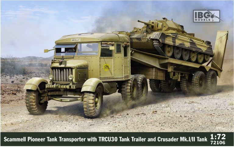 Scammell Pioneer Tank Transporter w/ TRCU30 Trailer and Crusader Mk.I/II 1/72