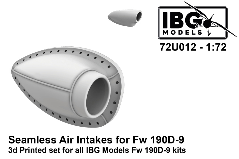Seamless Air Intakes for Fw 190D-9 1/72
