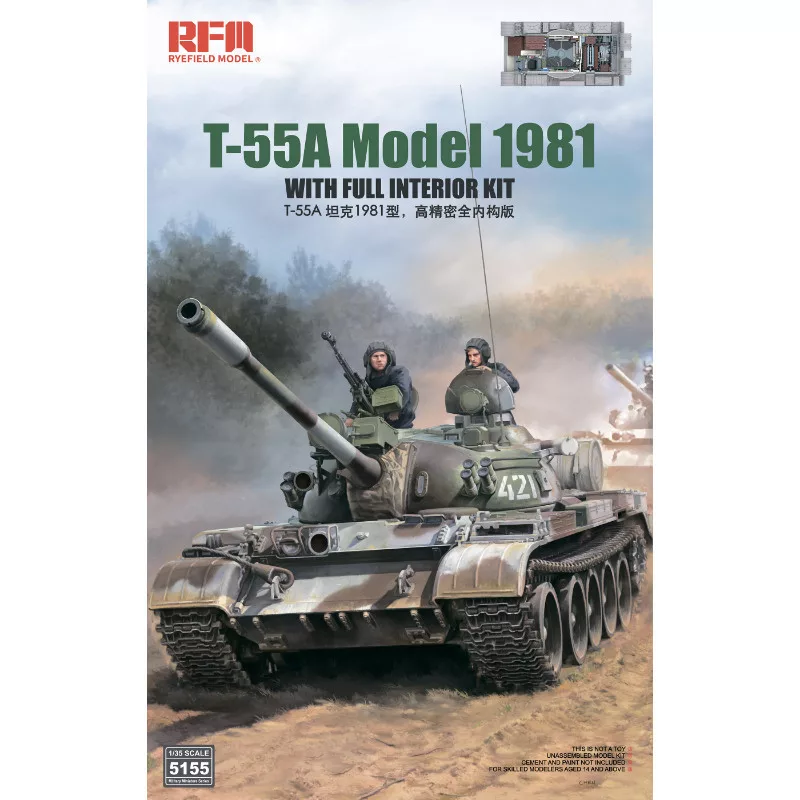 T-55A Medium Tank Full Interior Kit 1/35