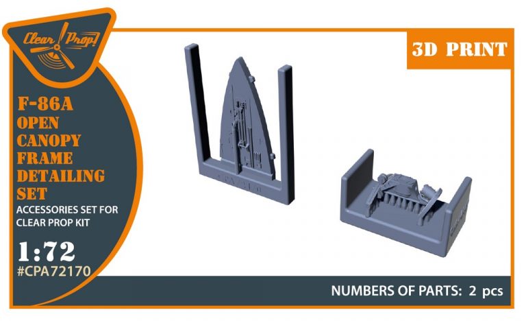 F-86A Open canopy frame detailing set for CP kits 1/72