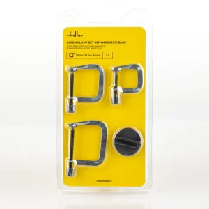 Screw clamp set (3 pieces) with magnetic base - Image 1